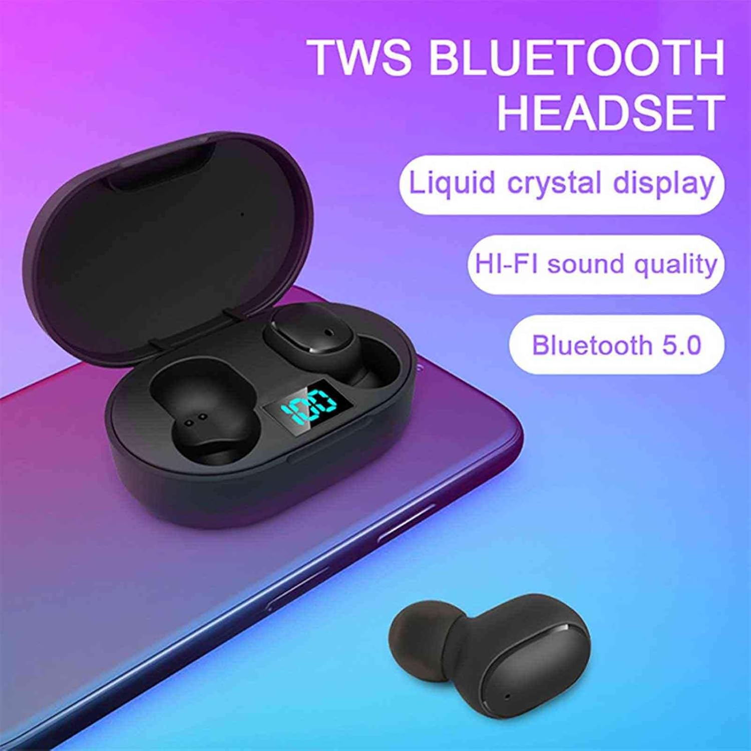 Bluetooth 5.0 Wireless E6S TWS Sport Headphones image number 6