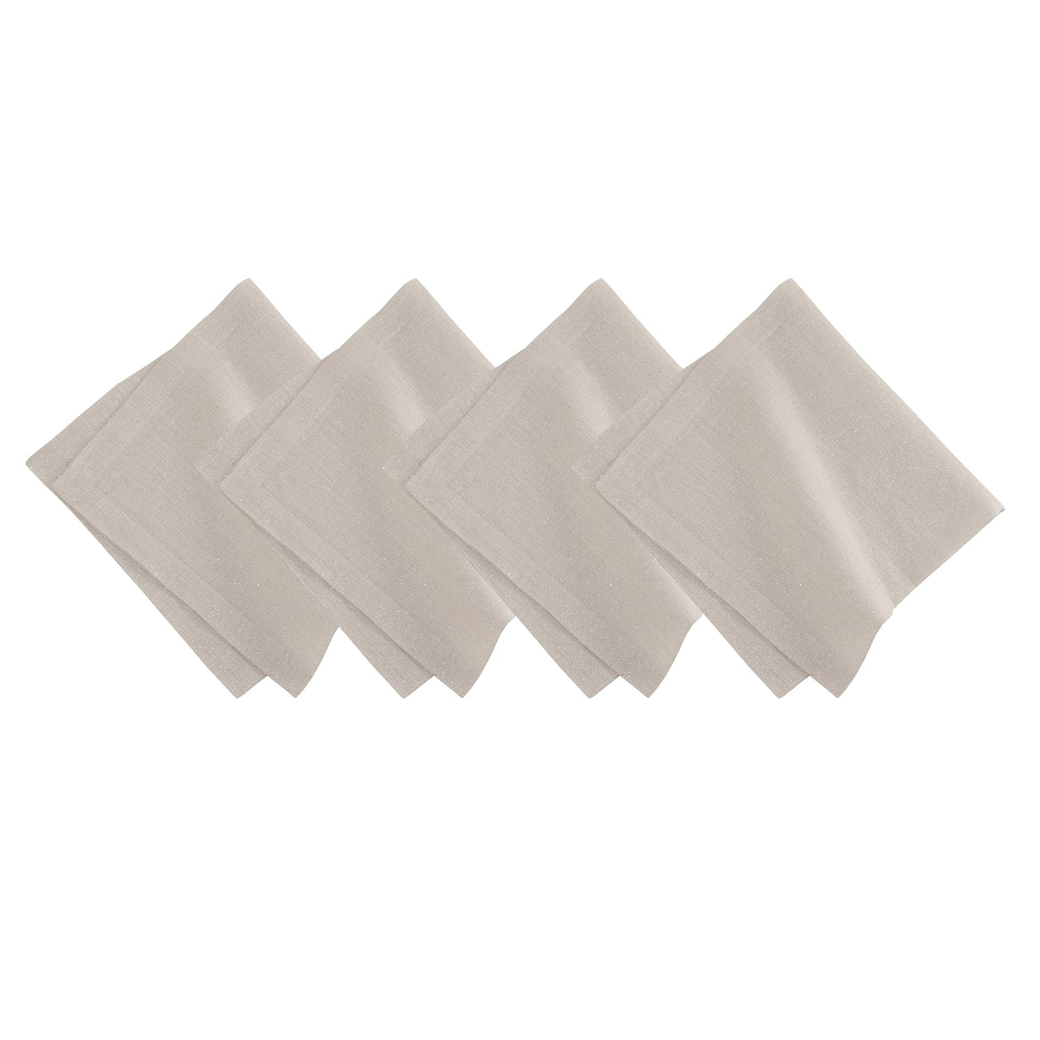 Villeroy and Boch La Classica Napkin Collection, White/Silver, 21"X21" (Set of 4) - Denim image number 3