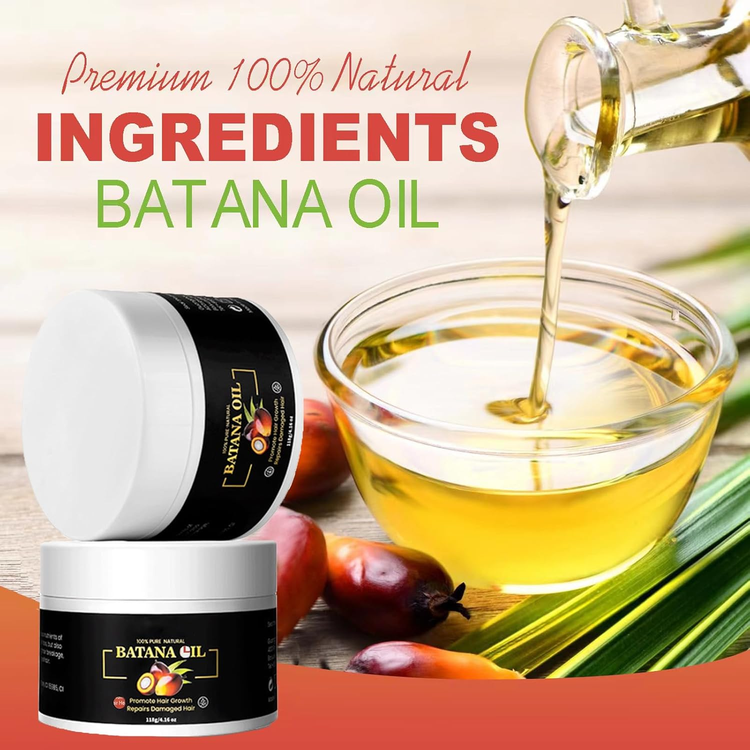 TTFP Batana Oil for Hair Growth - Organic Batana Oil Cream, Raw Batana Oil Hair Growth Treatment image number 2