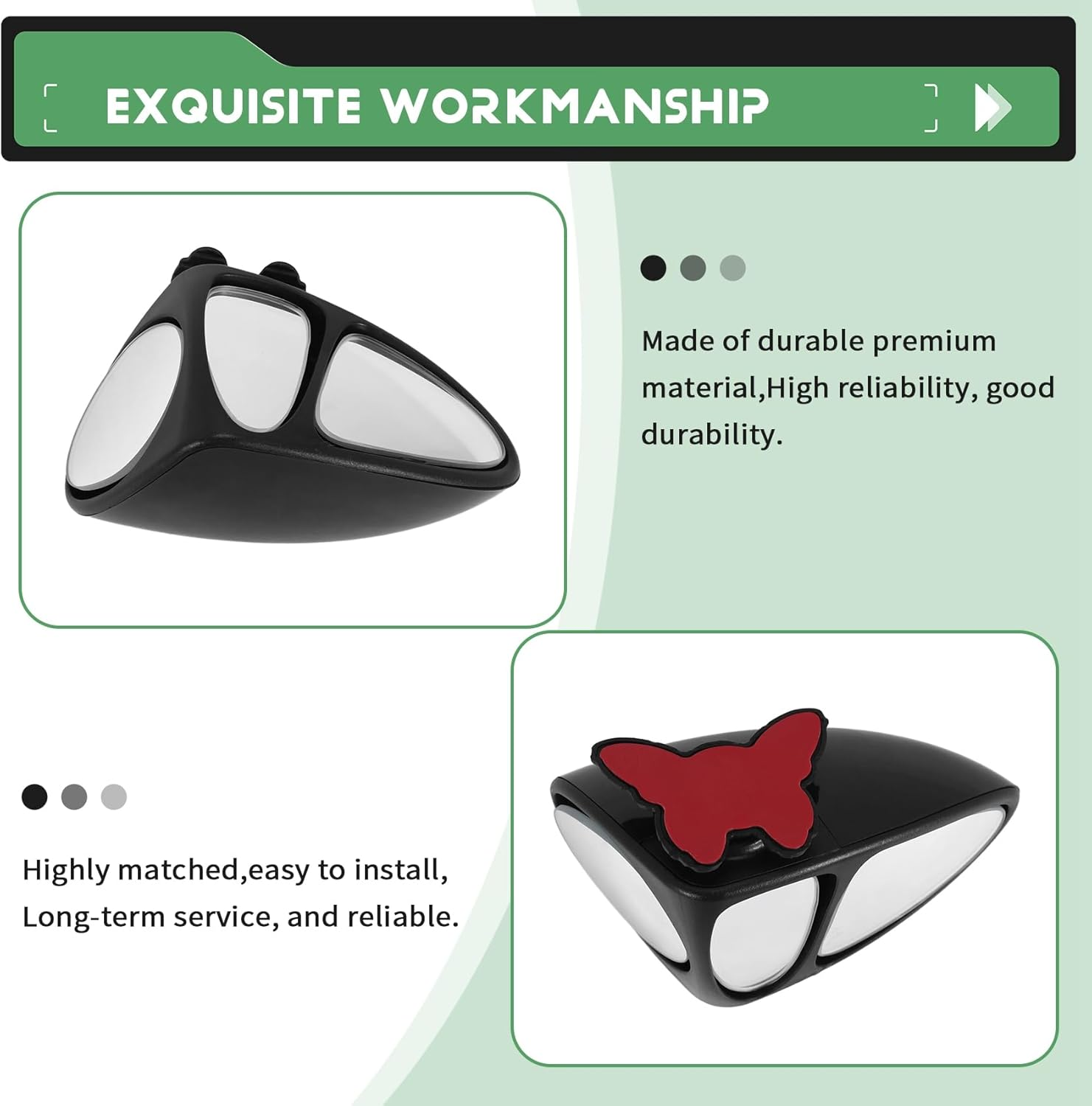 3 in 1 360 Degree Rotation Three Sided Blind Spot Mirror Reversing Parking Auxiliary Blind Spot Convex Mirror Right image number 5