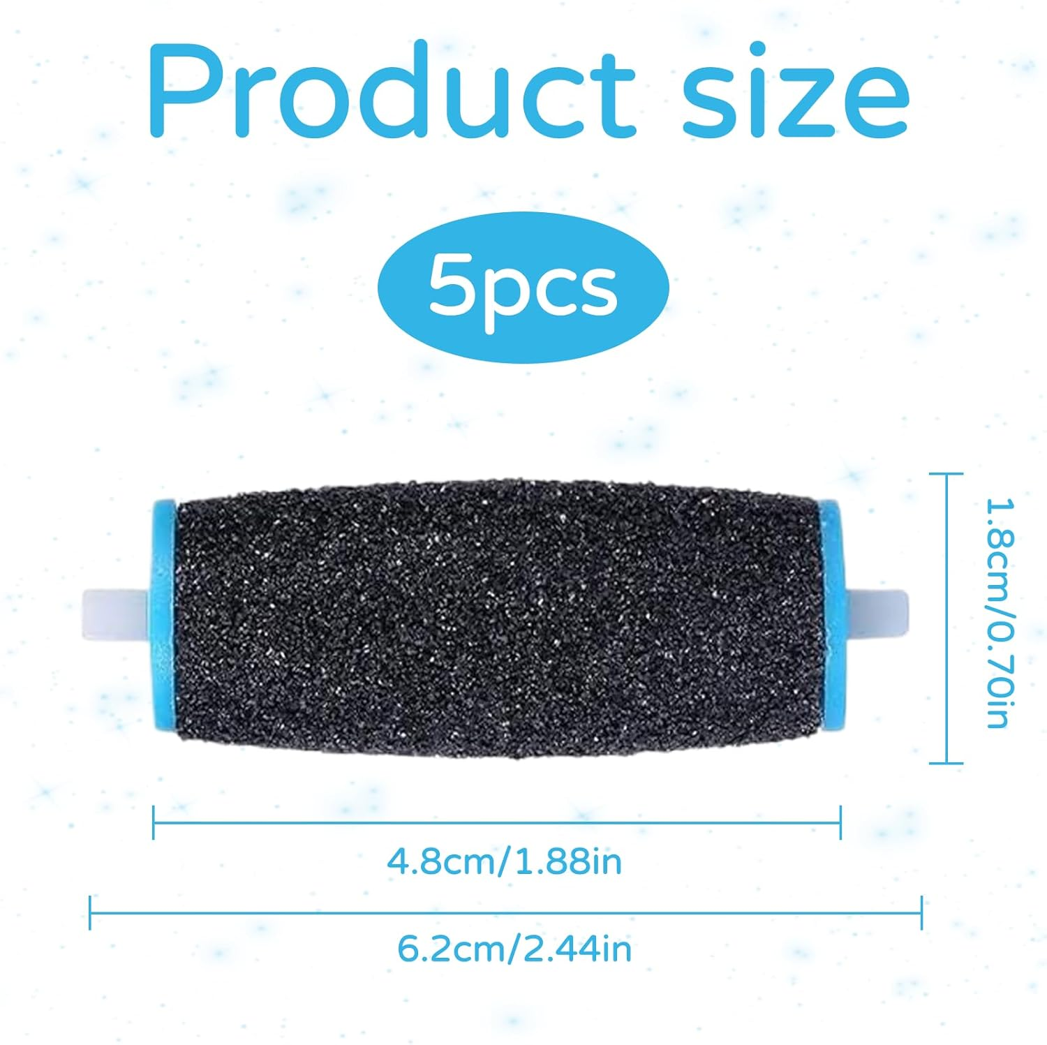 Callus Remover Replacement Rollers, for Callus Remover, Replacement Rollers for Pedicure, Pedicure, Foot Care Set, Pack of 5 image number 5