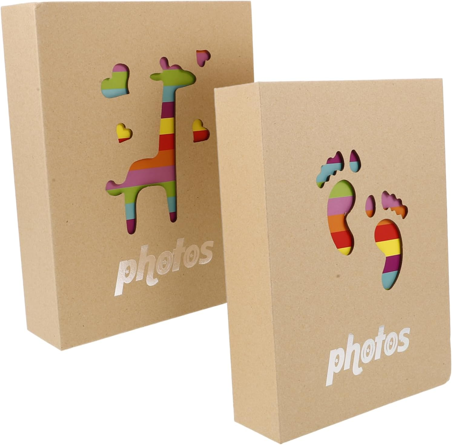 SHOWERORO 2Pcs Cute Photo Album Decorative Keepsake for Boy Girl Compact Portable Design Present for Birthdays Weddings Special Occasions image number 4