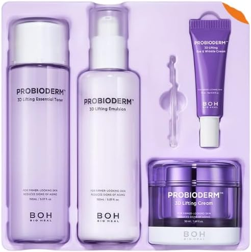 Probioderm 3D Lifting Skincare Set, with Toner 150Ml, Emulsion 150Ml, Cream 50Ml, Eye & Wrinkle Cream 10Ml, Korean Beauty Promotion Set for BIOHEAL BOH image number 2