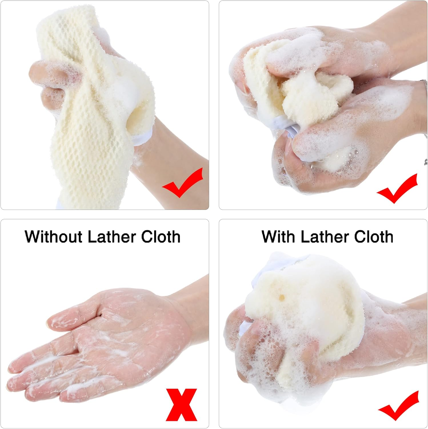 Blulu Exfoliating Face Body Wash Cloth Towel Dual-Sided Exfoliating Scrub Towel Soft Weave Beauty Skin Washcloth Home Massage Bath Cloth, 5 Pack image number 3