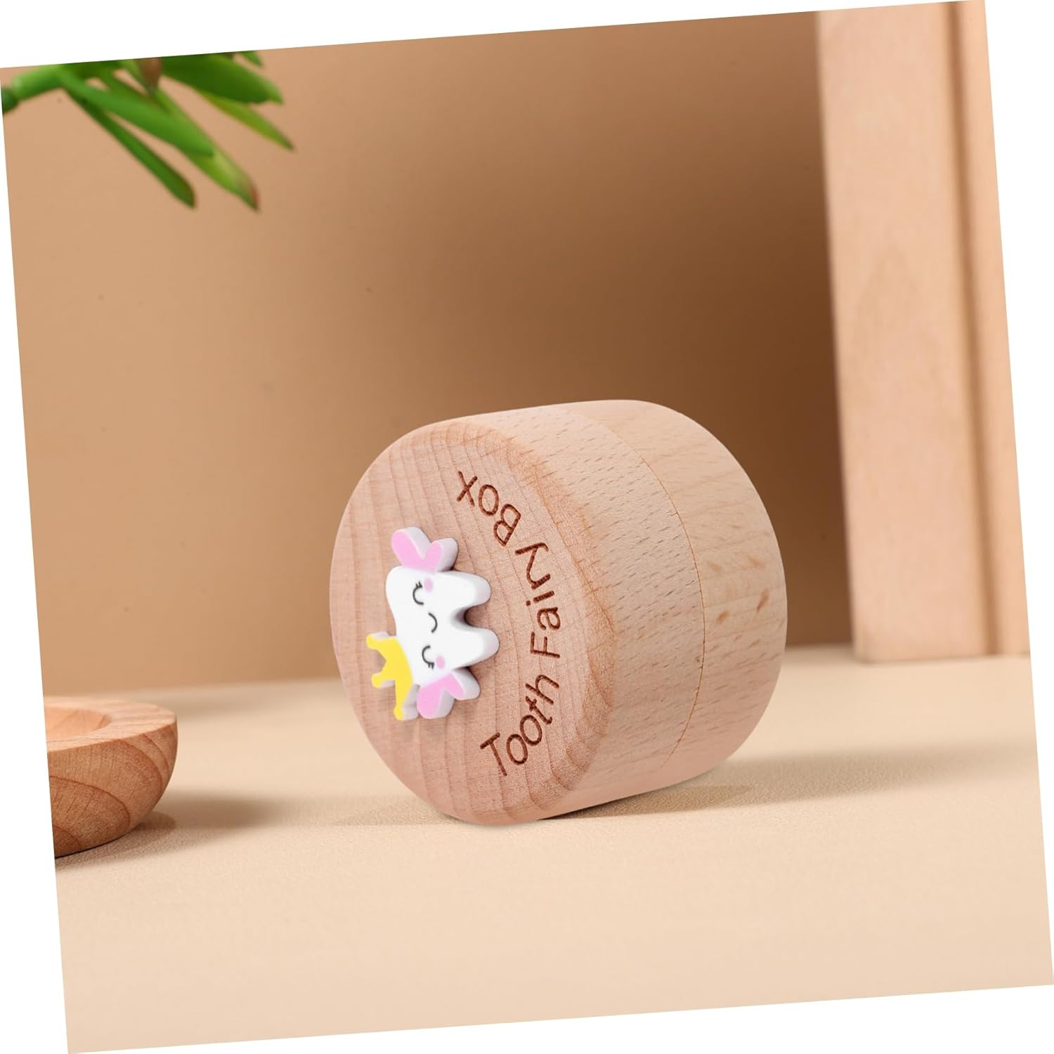 ULTECHNOVO Boy Girl Fetal Hair Box Boys and Girls Tooth Holder Wooden Storage Container Tooth Fairy Souvenir Box image number 2