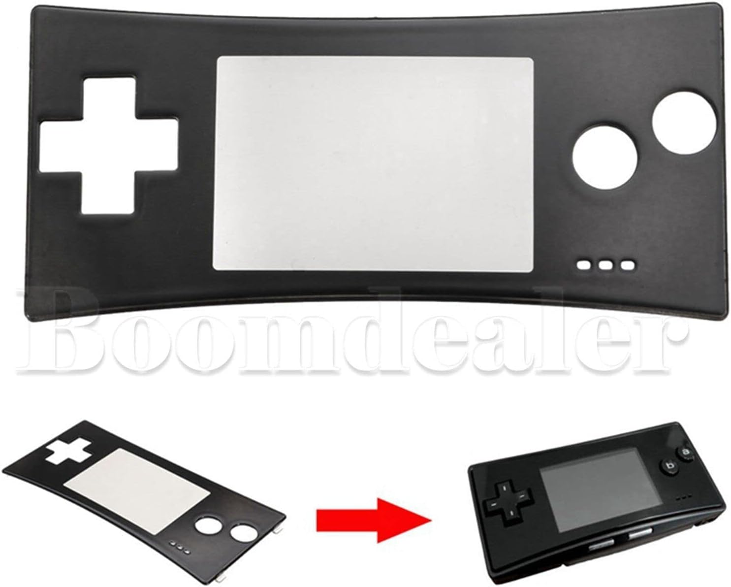 XBERSTAR Gameboy Micro GBM Controller Replacement Faceplate Cover (Black) image number 5