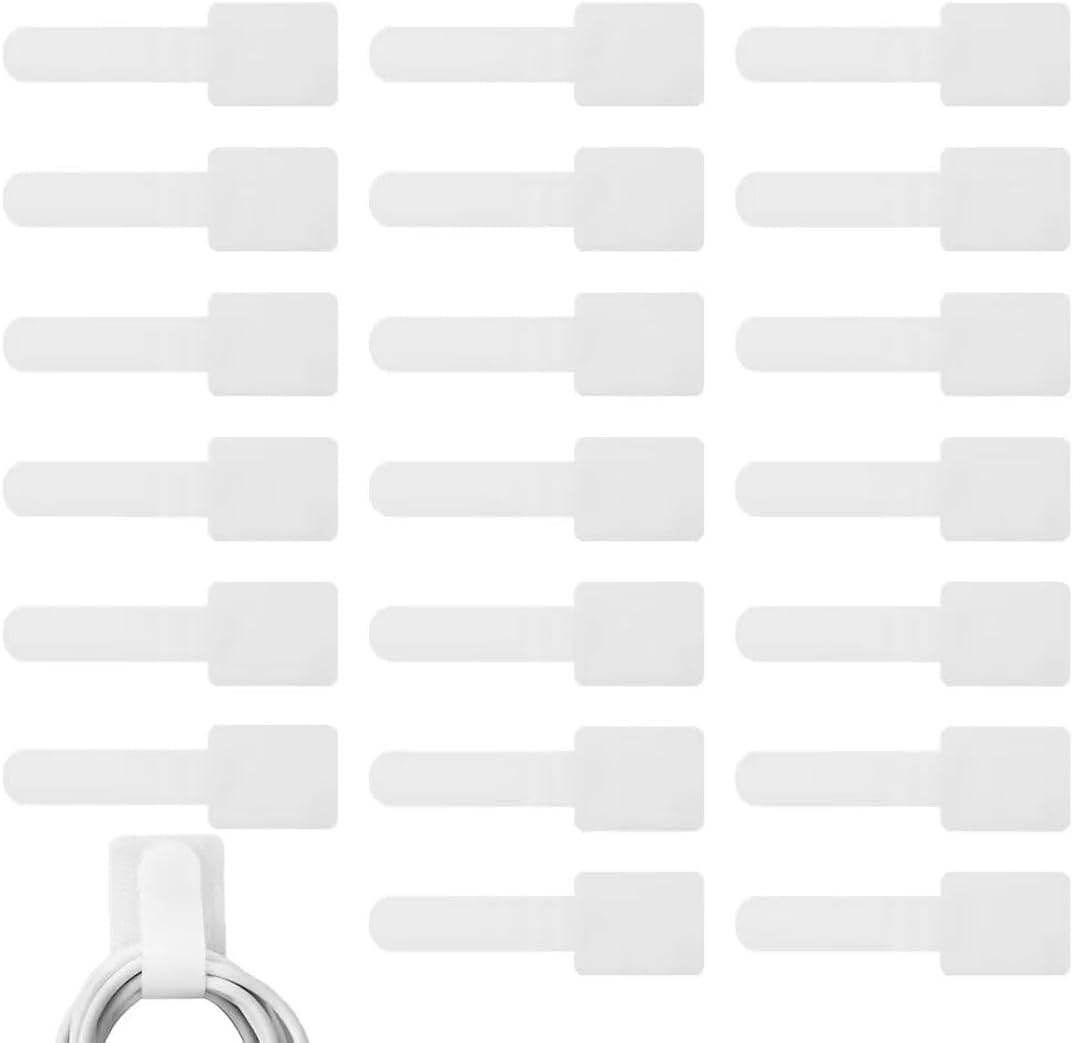 AYVRUOP Outdoor Adhesive Hooks, Pack of 20, No Drilling Required, Suitable for Balcony Cat Nets, Reinforced Cat Nets, White, Large image number 2