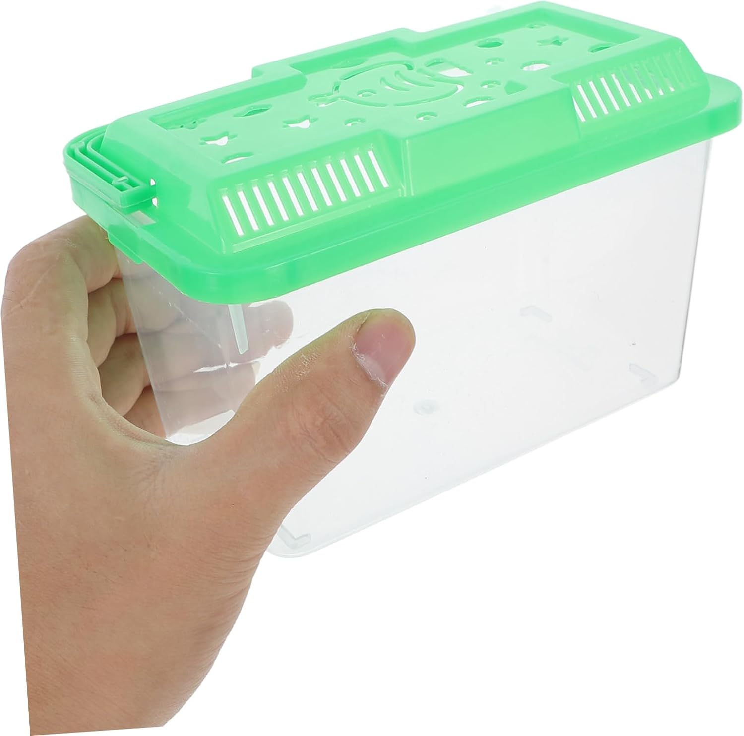 GRIRIW Plastic Fish Tank Portable Aquarium for Turtles Small Fish Tank with Carry Case Pet Box for Travel