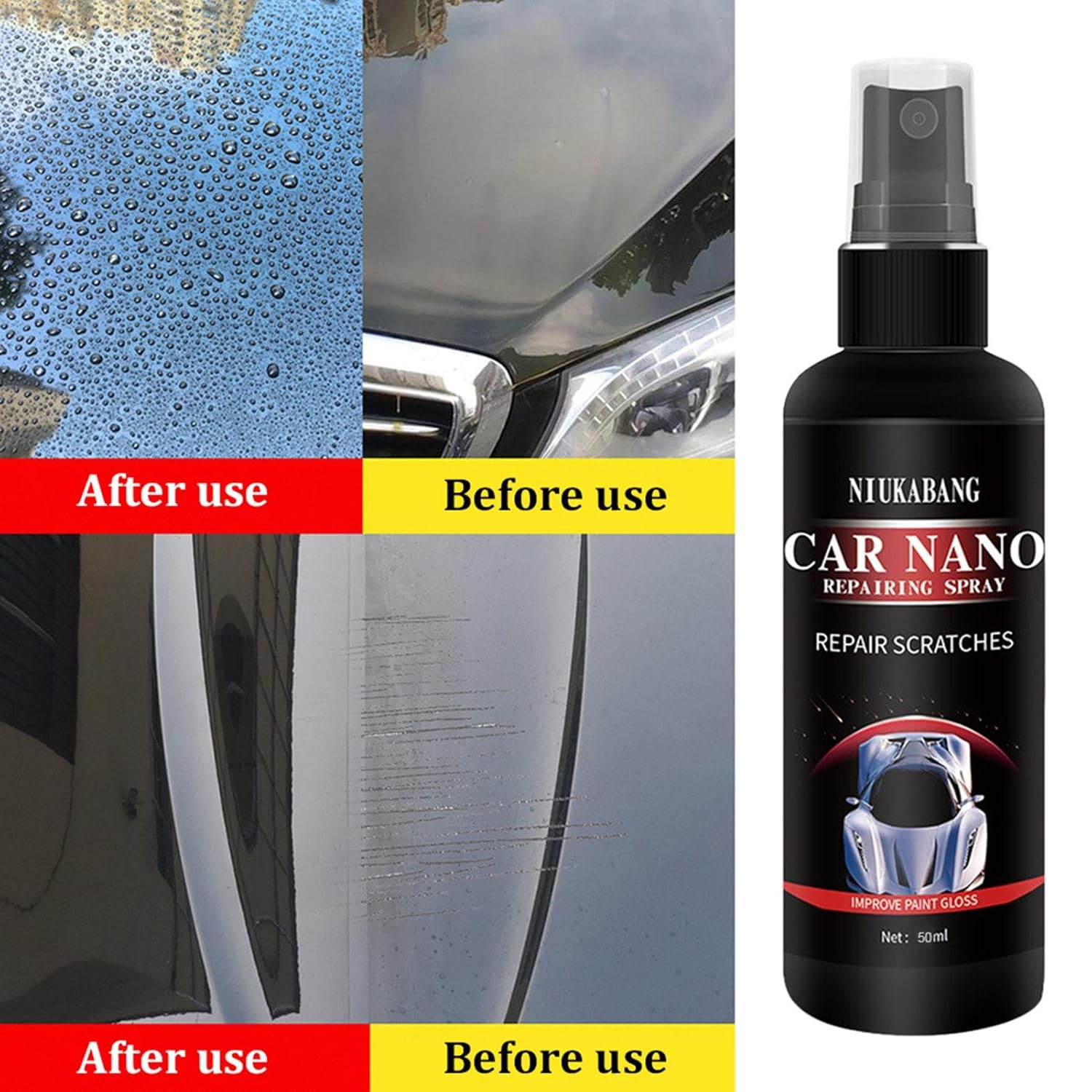 Vehicle Scratch Remover, Nano Car Scratch Repair Spray, Auto Hand Correction System for Removing Scratches and Swirls Car Scratch Repair Spray image number 3