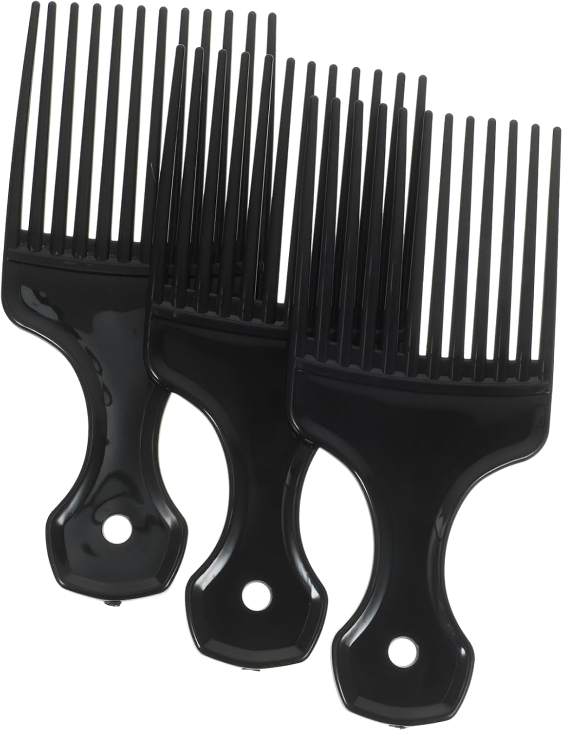 WEKADRIN 3Pcs Wide Tooth Rake Comb Hair Detangling Brush for Thick Long Hair Professional Styling Tool for Adults and Black image number 1