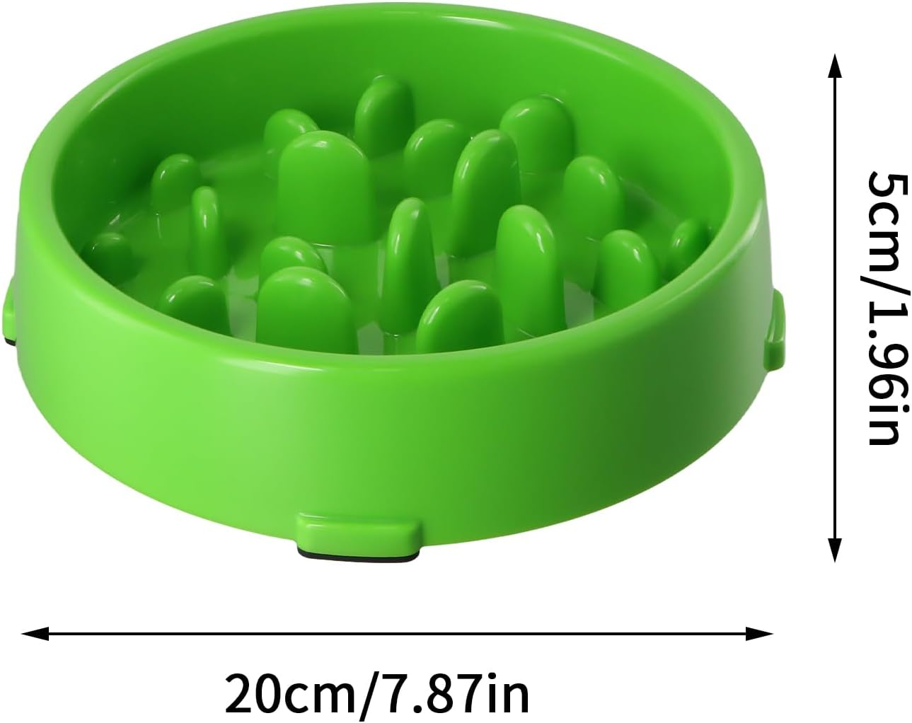 Slow Feeder Dog Bowl, Slow Eating Dog Food Bowl 20Cm X 5Cm, Plastic Slow Feeder Pet Bowl to Slow down Eating, Anti-Overeating, Healthy Eating Bowl image number 1