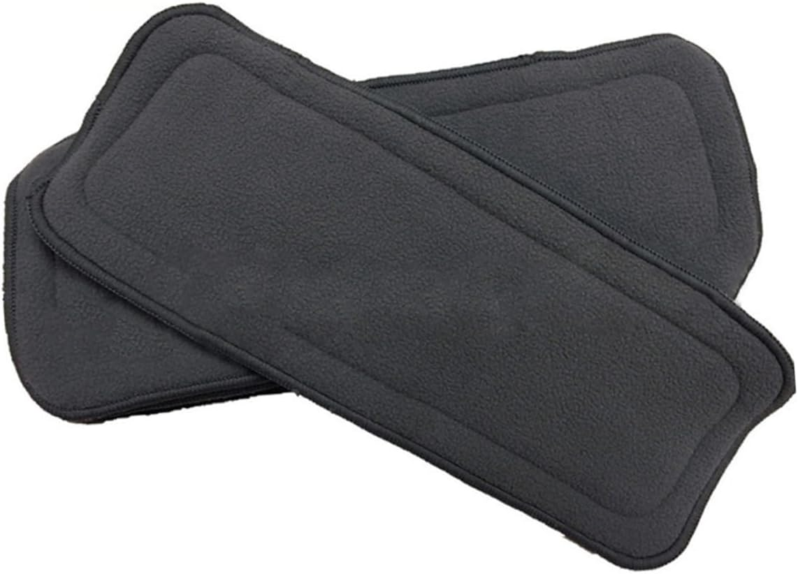 2Pcs Boy Girl Cloth Diaper Inserts Bamboo Charcoal Fiber Washable Super Absorbent for Reusable Diapers image number 3
