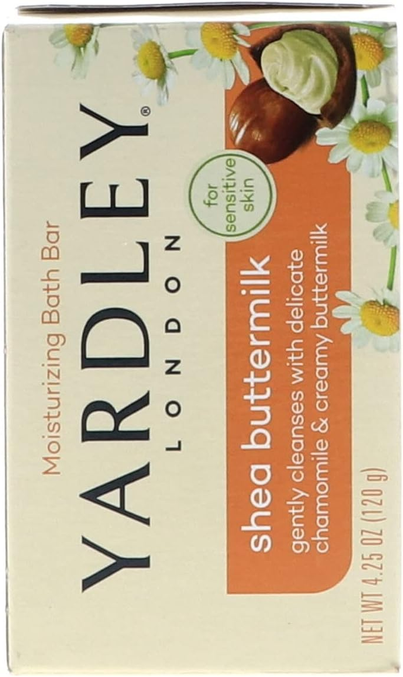 Yardley London Sensitive Skin Shea Buttermilk Bar Soap, 4.25 Oz (Pack of 12) image number 4