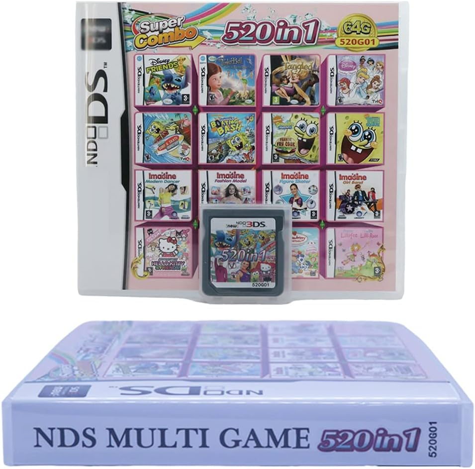 In 1 Nintendo Ds Game Cartridge 520 in 1 3Ds Game Pack Cartridge, Game Pack Card Super Combo for Most Nintendo DS / 2DS / 3DS Console (Reproduction) image number 5
