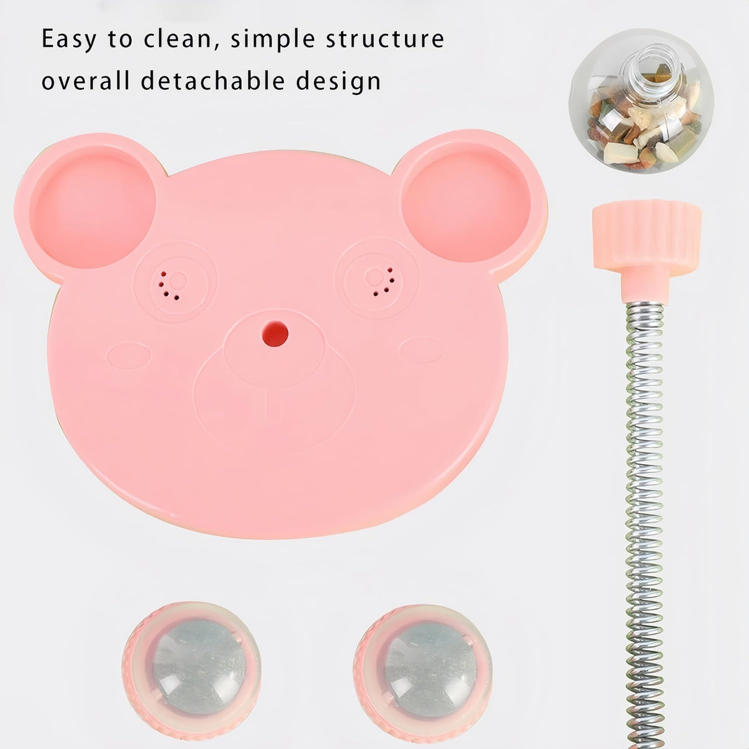 Febohao Interactive Toys for Cats Dogs Enrichment Leaking Treats Ball Pet Feeder Toy with Catnip Cat Puzzle Feeder for Boredom Indoor Slow Feeder image number 4