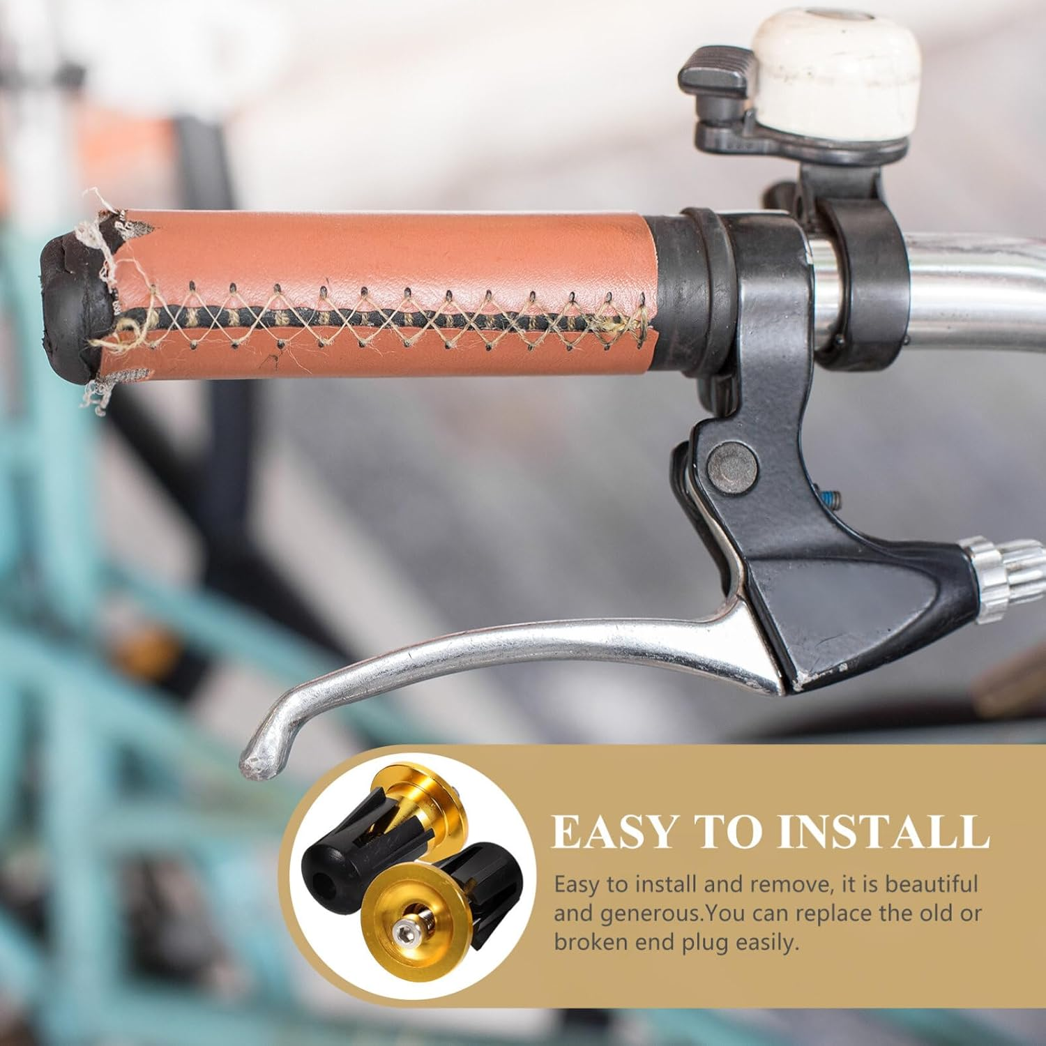 BESPORTBLE Aluminum Alloy Bike Handlebar End Plugs Bar End Caps for Cycling Accessories image number 1