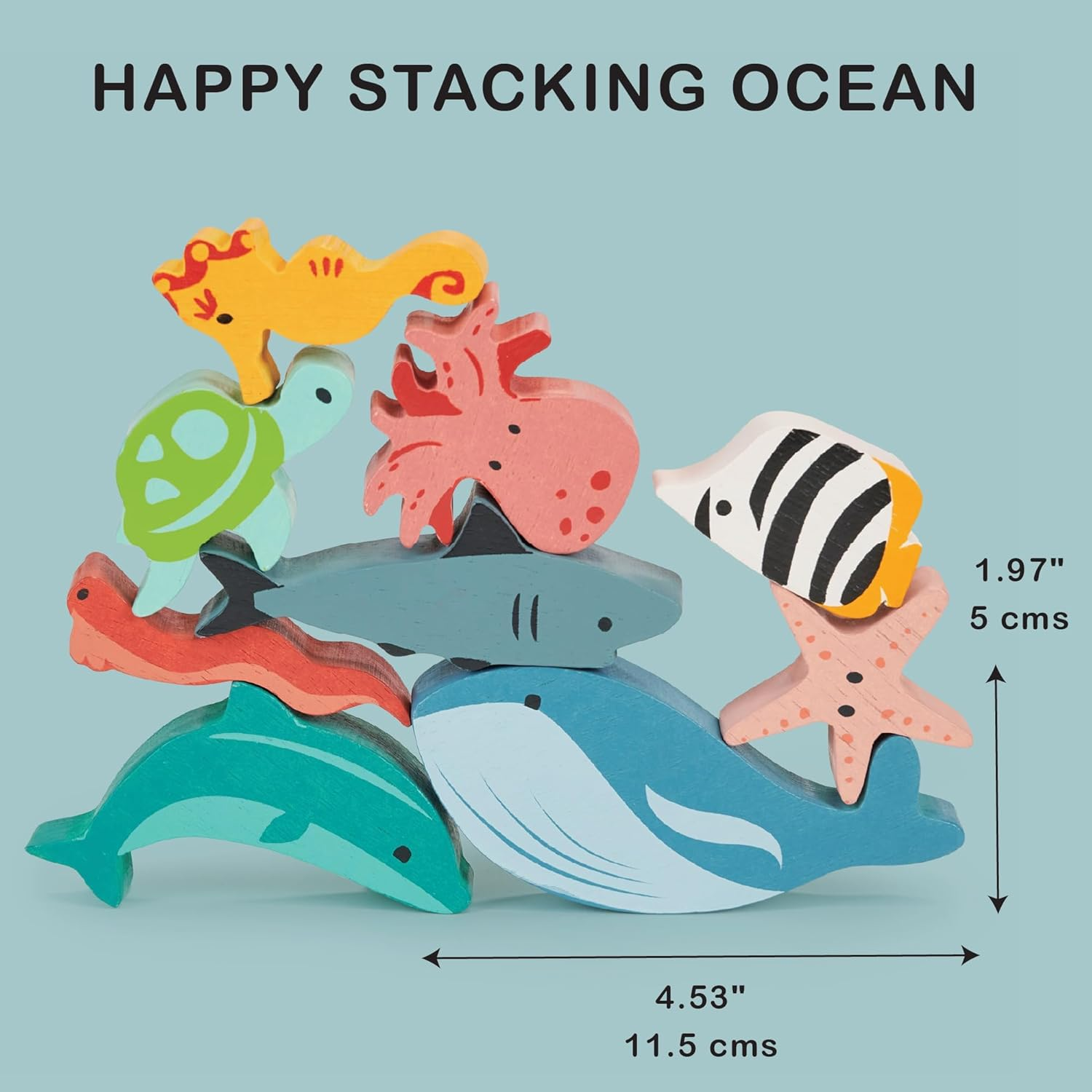 Mentari MT7202 Happy Stacking Ocean Toys image number 3