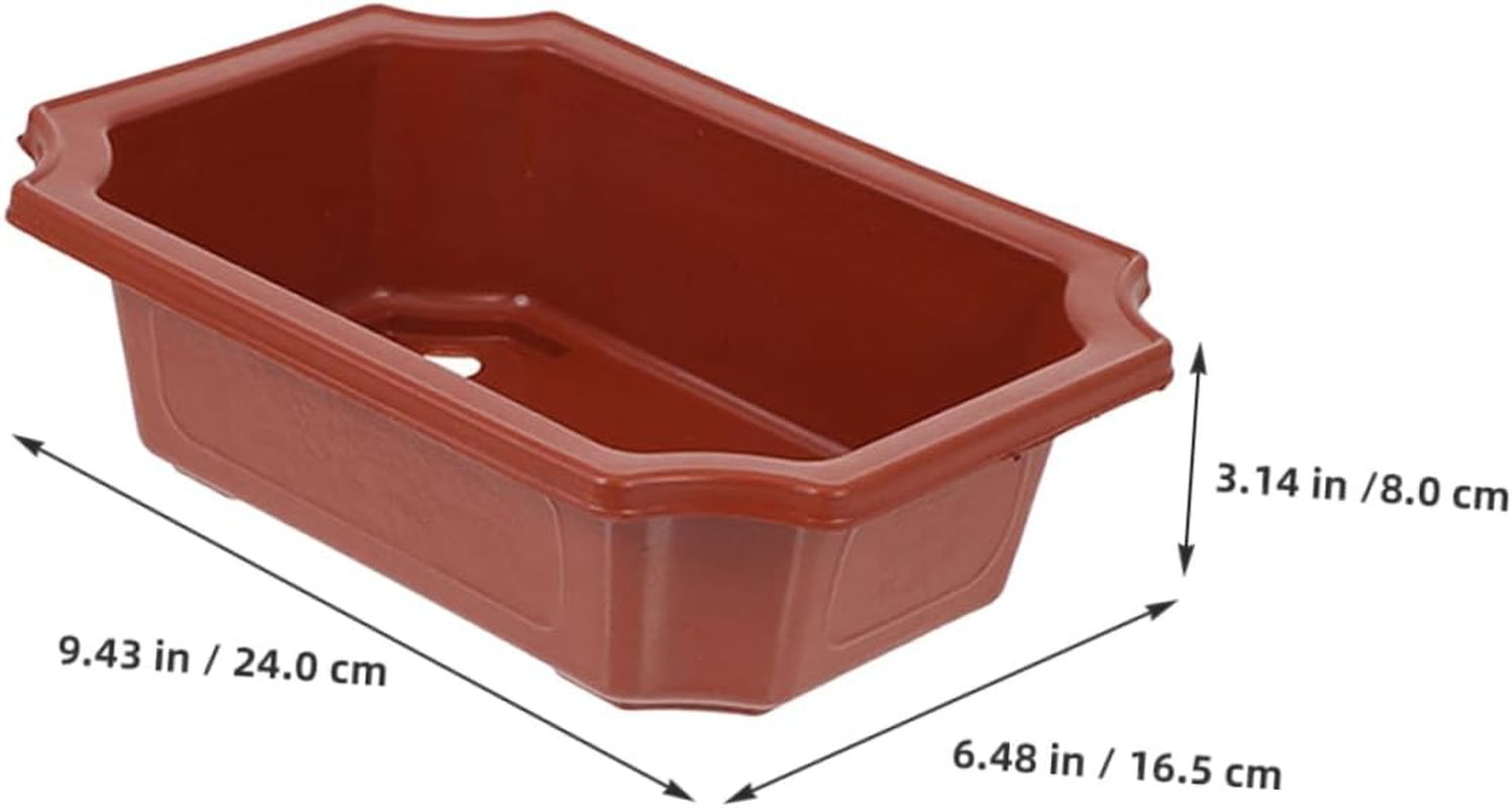 TOYZFRIENDY 5Pcs Rectangular Drainable Flowerpot Breathable for Gardening and Fern Pots Decorative and Space-Saving Design image number 6