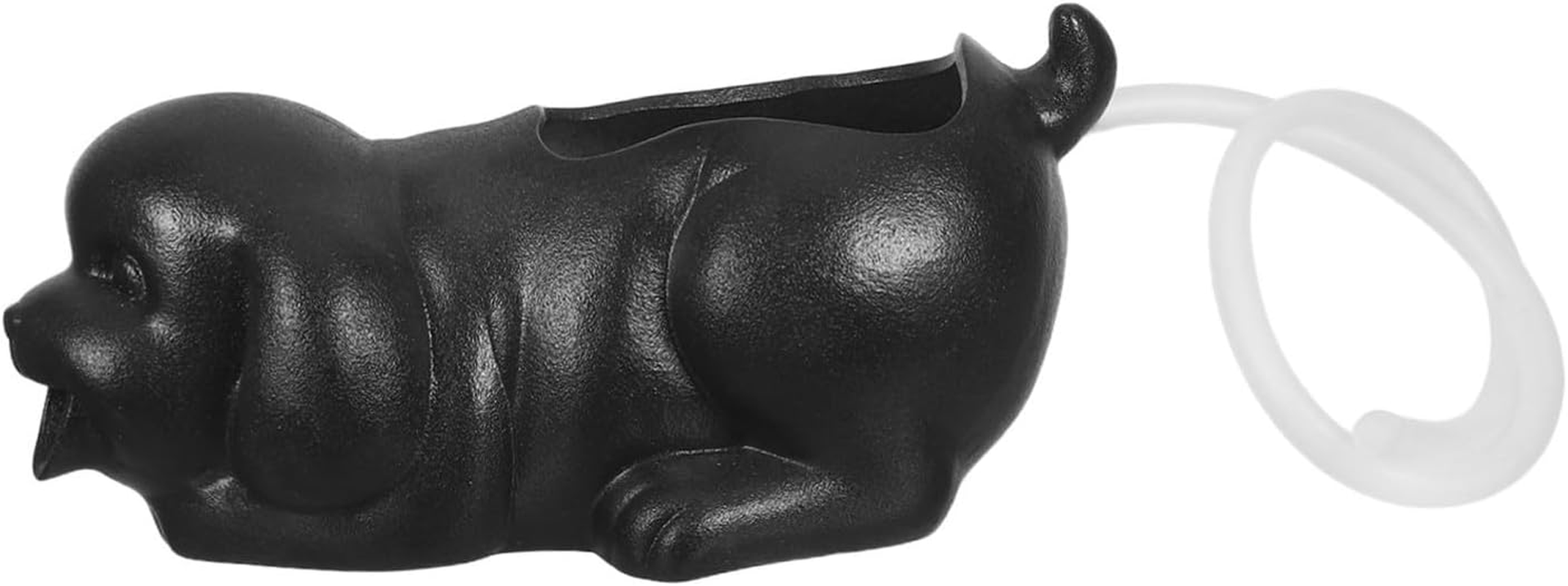 Ceramic Dog Fountain Spitter for Fish Tank and Garden Decor Waterfall Feature Jar for Green Plant Growth Clean Water Circulation Aquarium and Outdoor Patio Waterfall Ornament