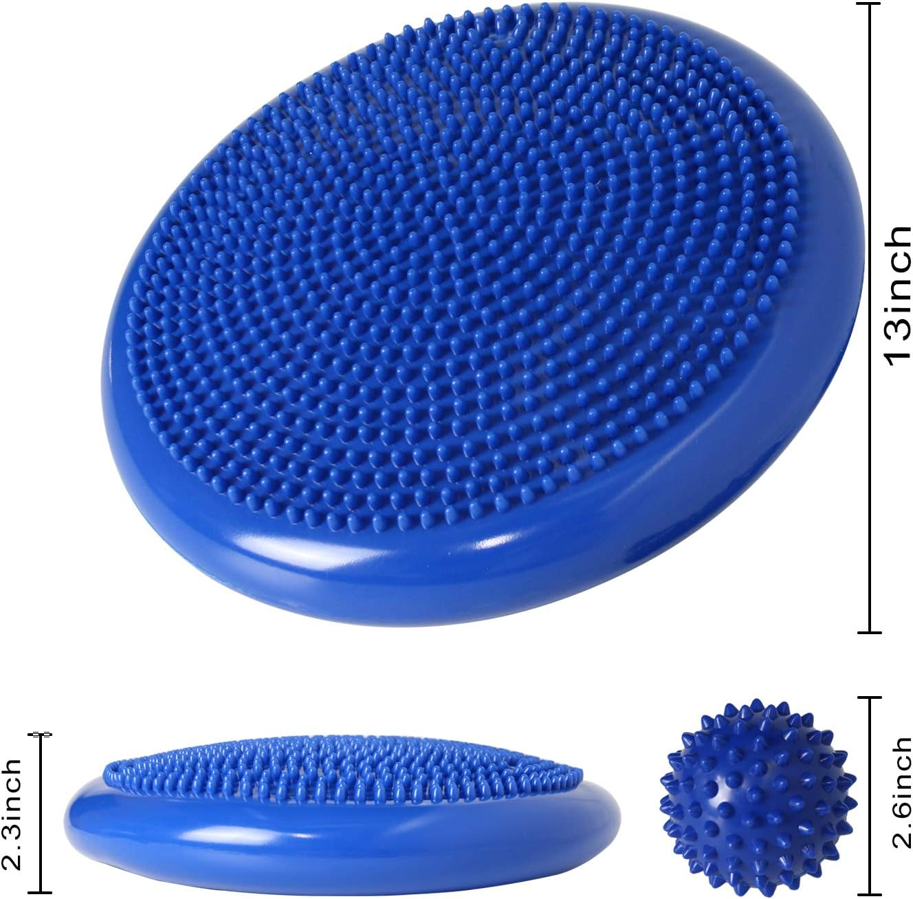 Wobble Cushion, Balance Disc, Wiggle Seat, Balance Pads for Physical Therapy, Stability Disc, Wobble Board for Dogs, Office, Sensory Kids, Classroom with Spiky Massage Ball - Purple image number 5