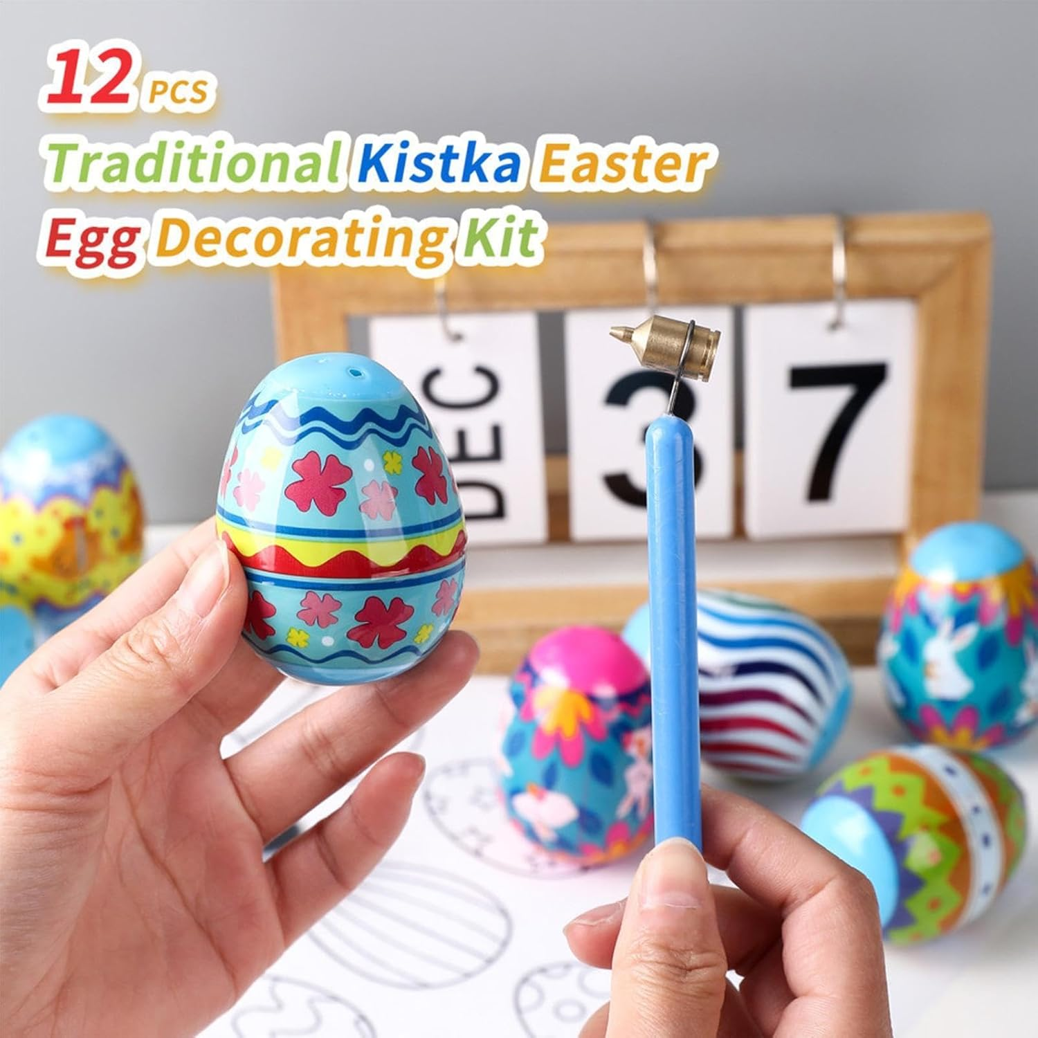 Pysanky Tools for Wax Decorating - Easter Egg Decorating Pysanky Tool,Easter Egg Coloring Fluid Writer Touch up Paint Applicator for Egg Painting image number 6