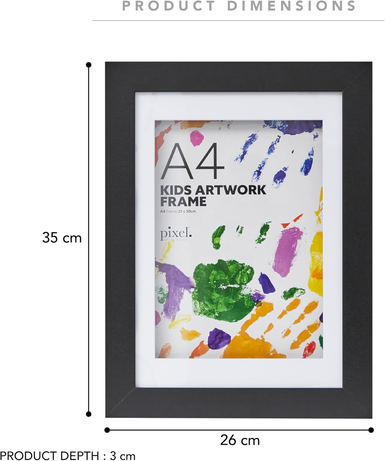 Cooper & Co. Set of 2 A4 DIY Kids Art Frame Black image number 2