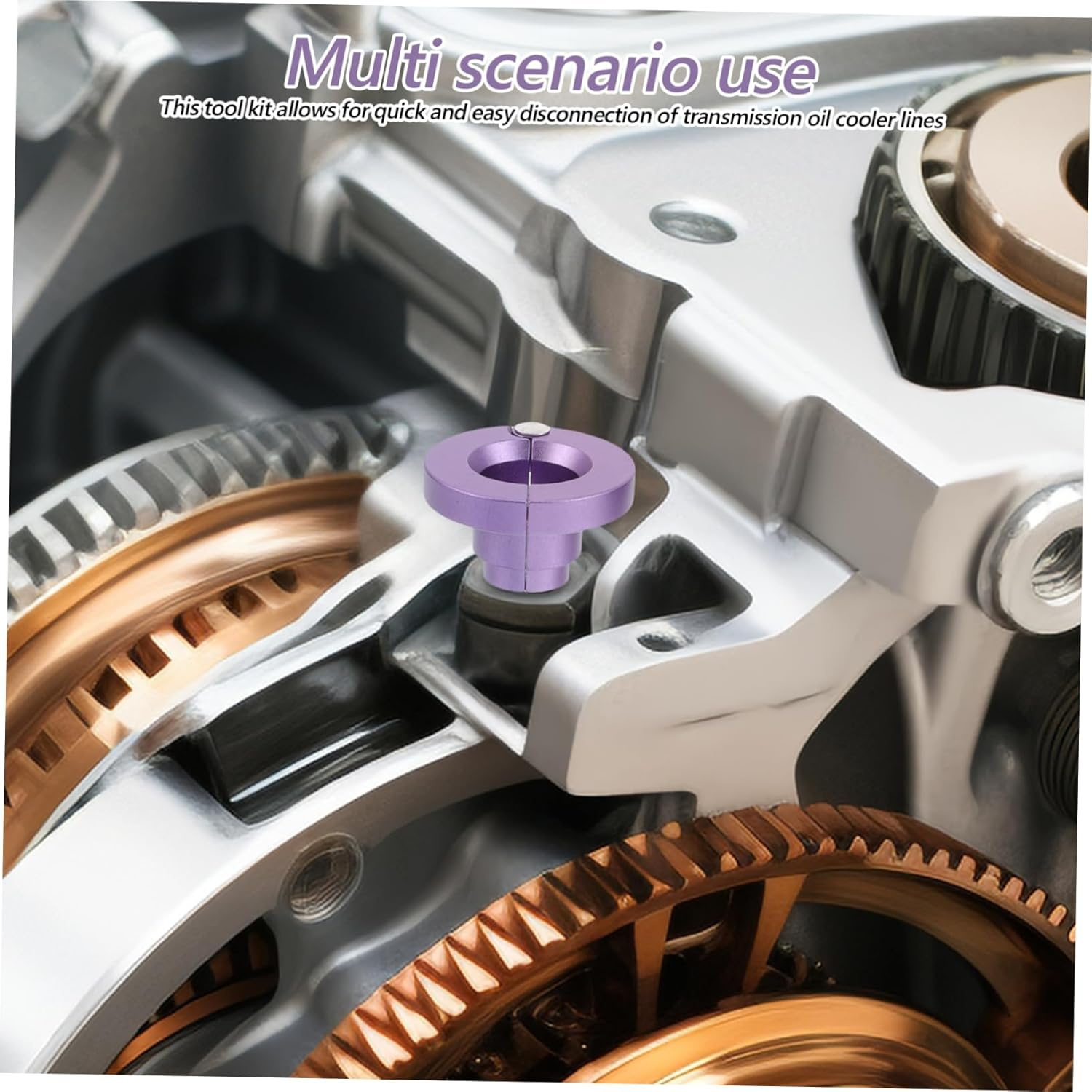GANAZONO Transmission Oil Cooler Line Removal Tool Aluminum Alloy 3/8'' 1/2'' Fit Diy Mechanic Friendly image number 4