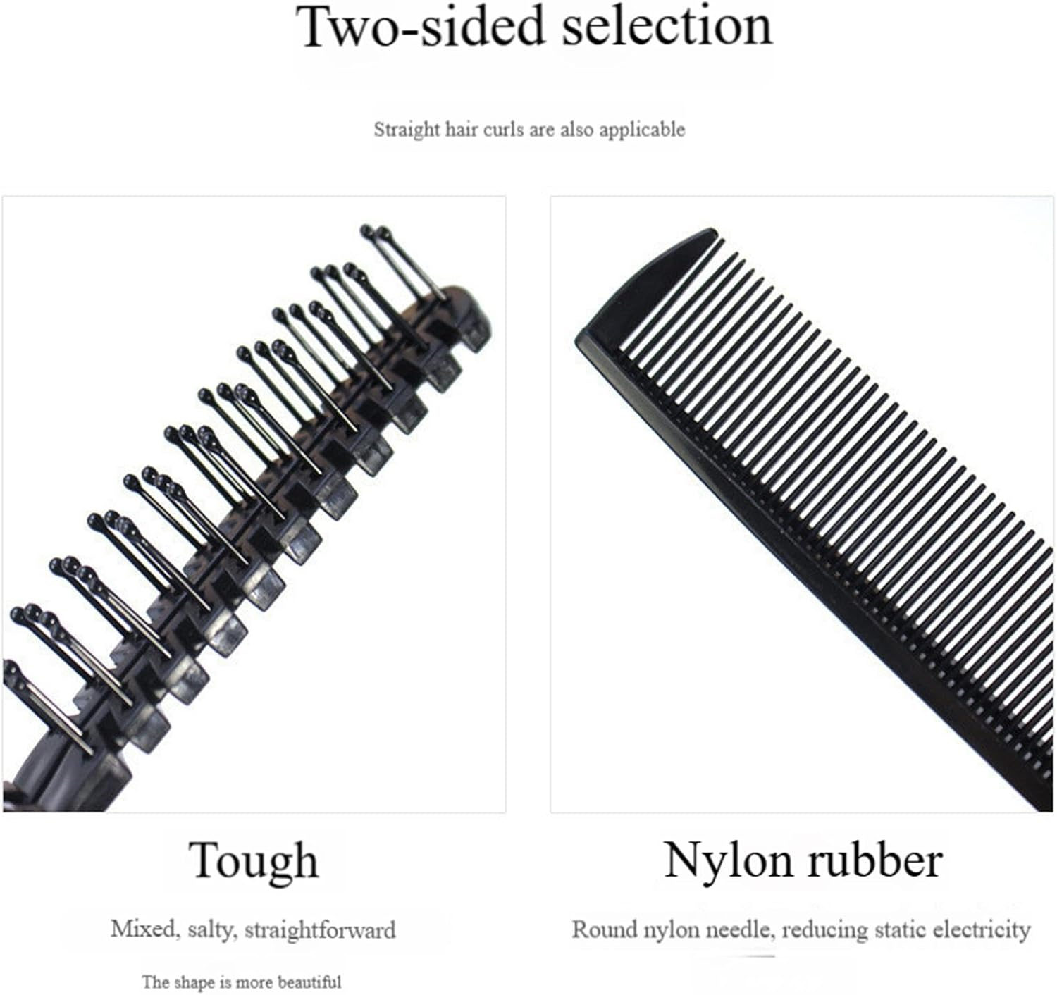 Foldable Hair Comb for Men - Folding Comb for Women, Portable Folding Comb | Double Head Massage Hairbrush, Double Headed Massage Hairbrush - Makeup Styling Tool, Compact Fine Tooth Comb, anti Static image number 2