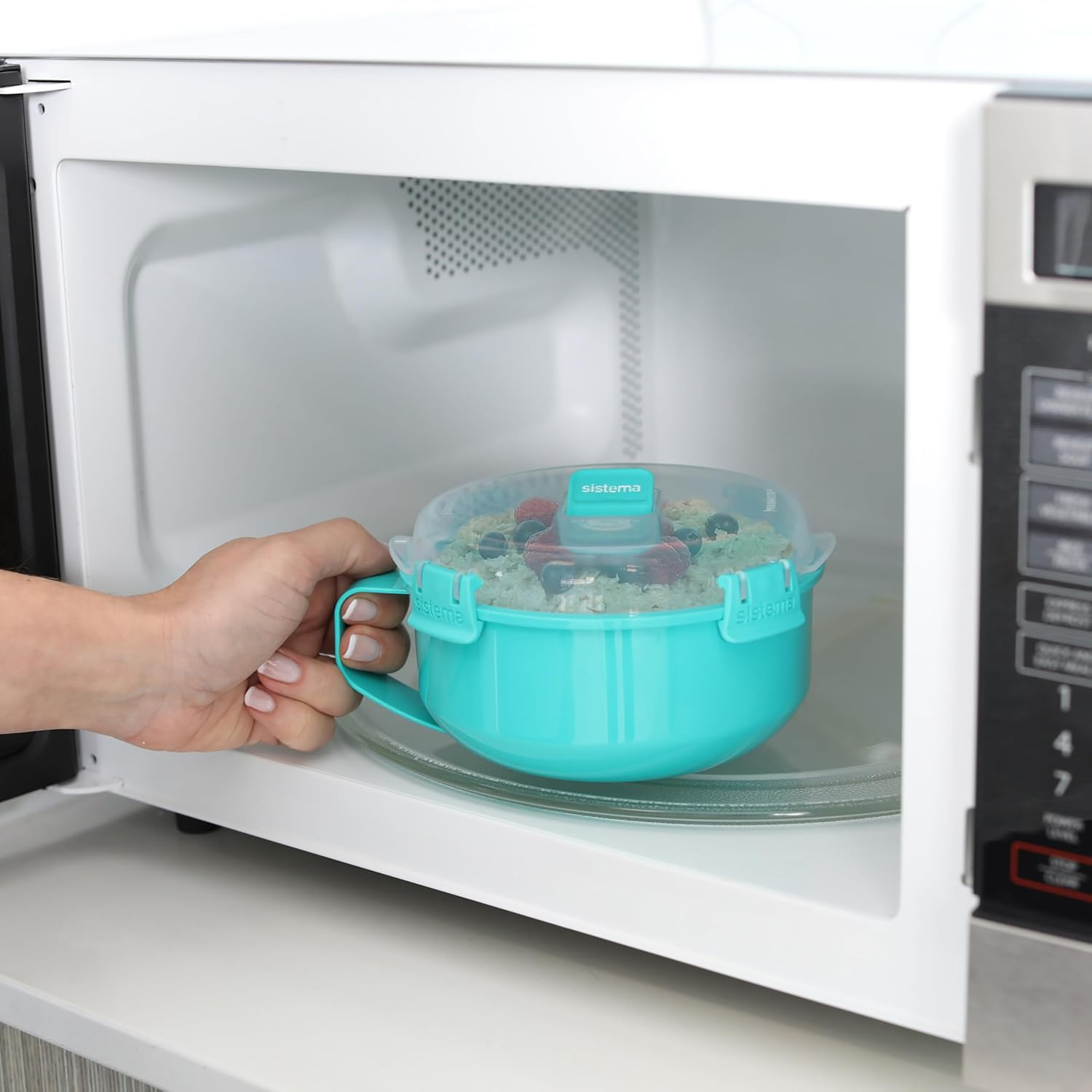 Sistema to Go Collection Microwave Breakfast Bowl, 28.7 Ounce/ 3.6 Cup, Assorted Colors