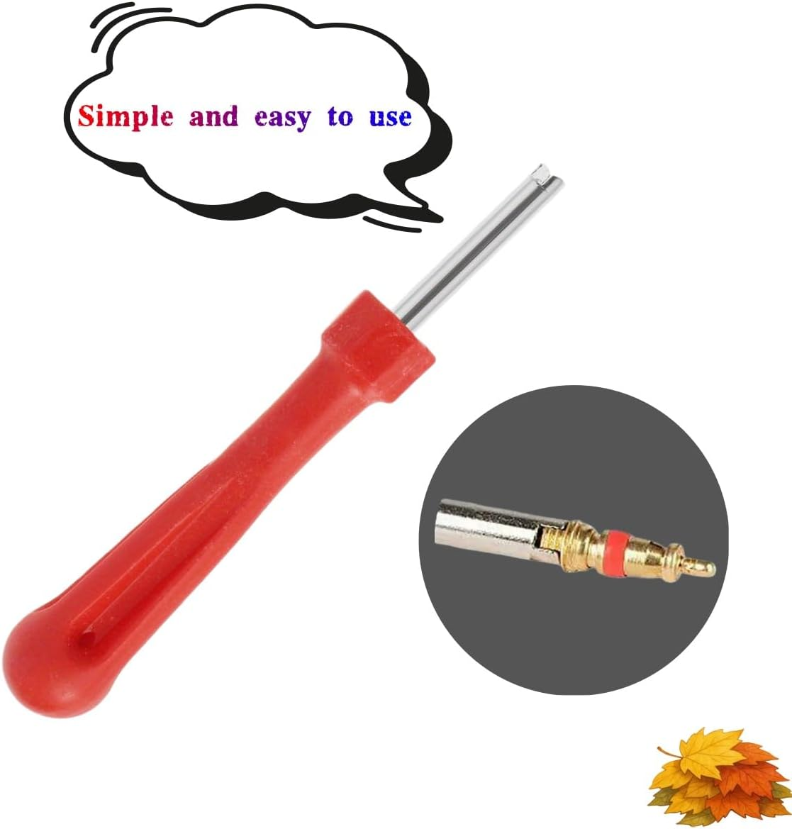 33 PCS Tire Valve Stem Puller Tools Set,Klhcduo Include Tyre Valve Caps Snap-In Valve Stems,Dual & Single Head Core Remover, Valve Cores, 4 Way Valve Tool for Car Vehicle Motorcycle Truck Bicycle image number 1