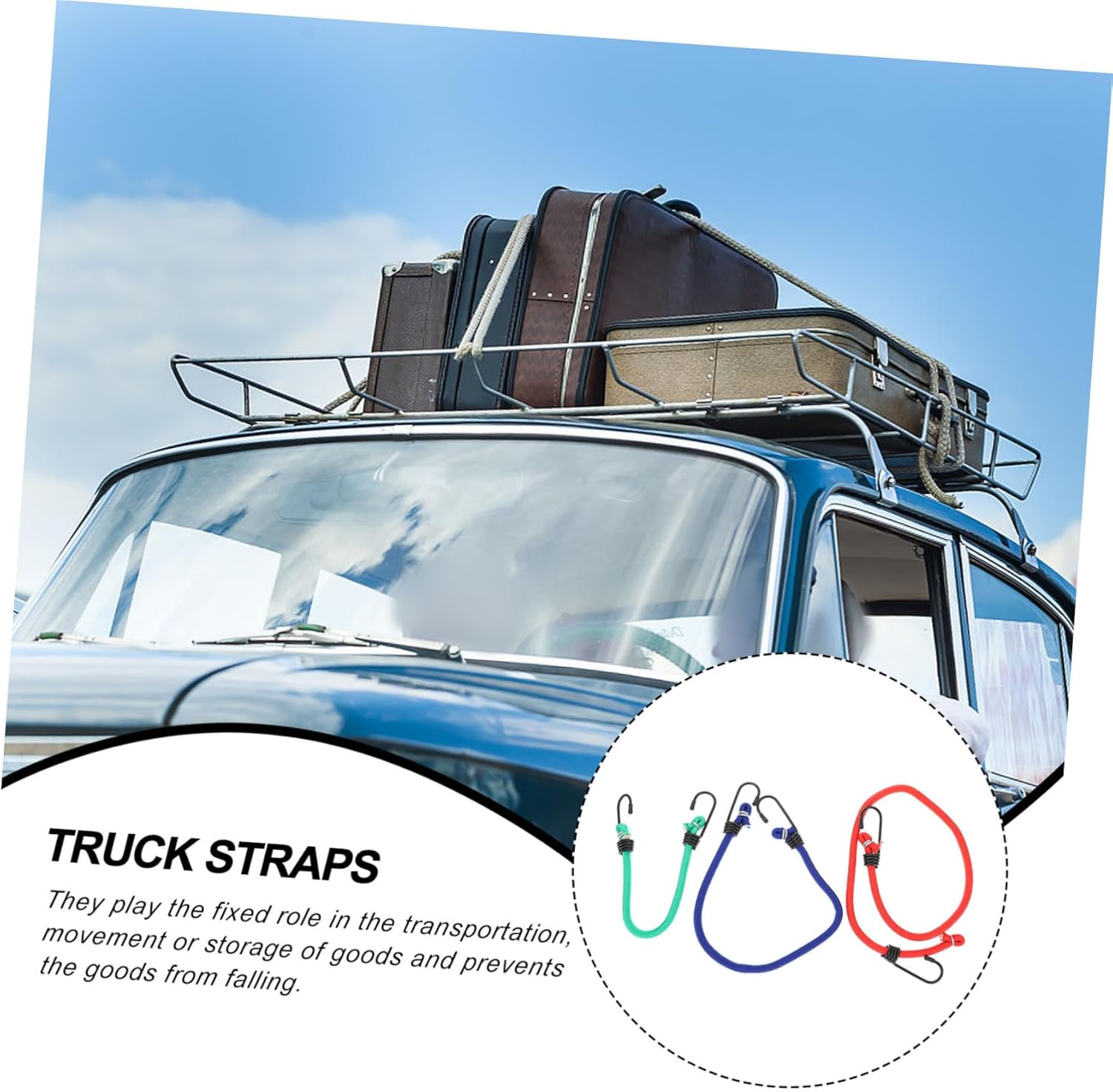 Hoement 10Pcs Elastic Cargo Straps Hooks Versatile Luggage Tie down Belts for Motorcycles Rvs and Trailers for Secure Binding