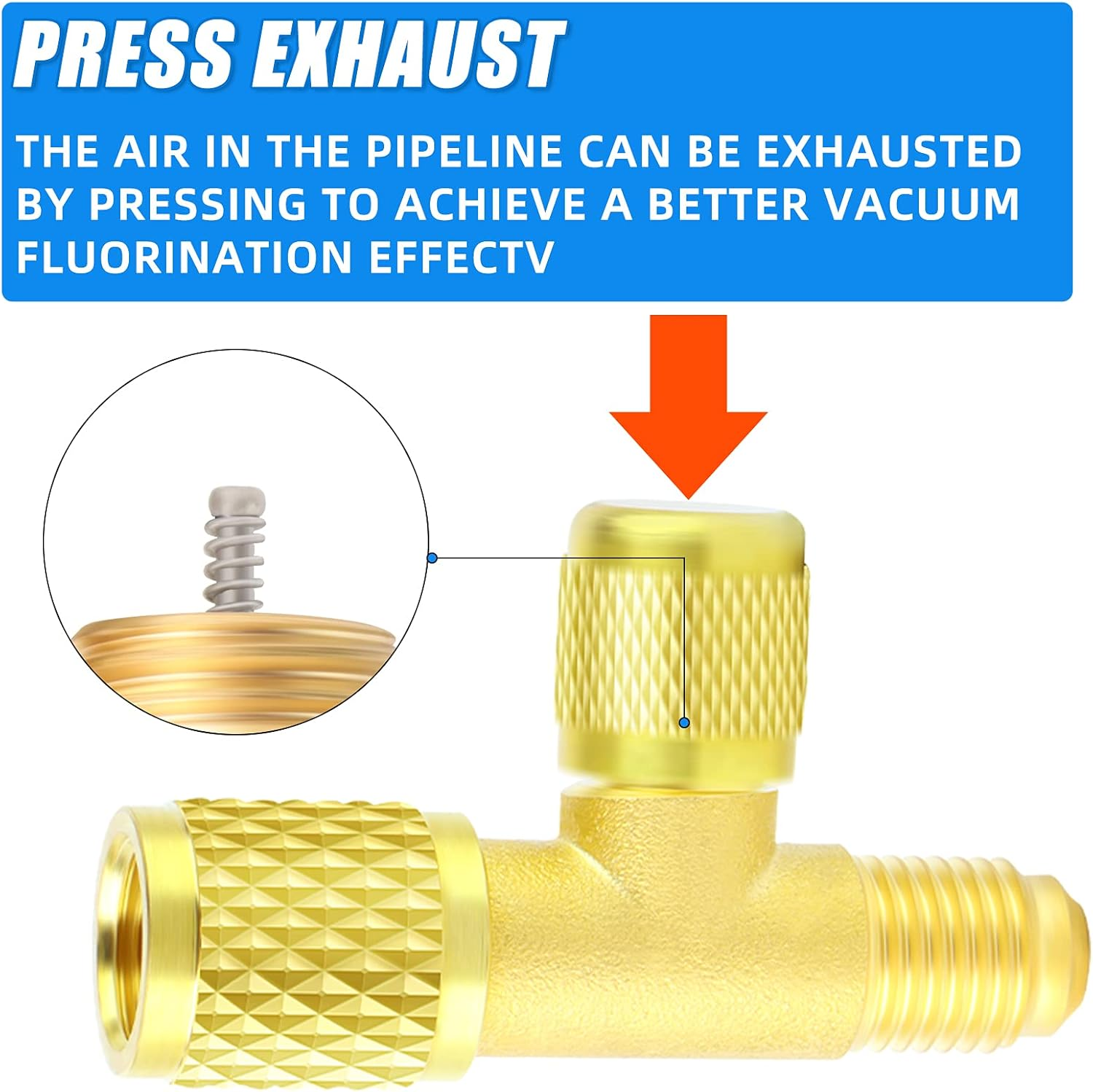 ERGAOBOY 2 Pcs 1/4 Inch Male & Female SAE Flare Brass Quick Coupler Tee Adapter,Suitable for the Gauge Deep Vacuum Pump Manifold image number 1