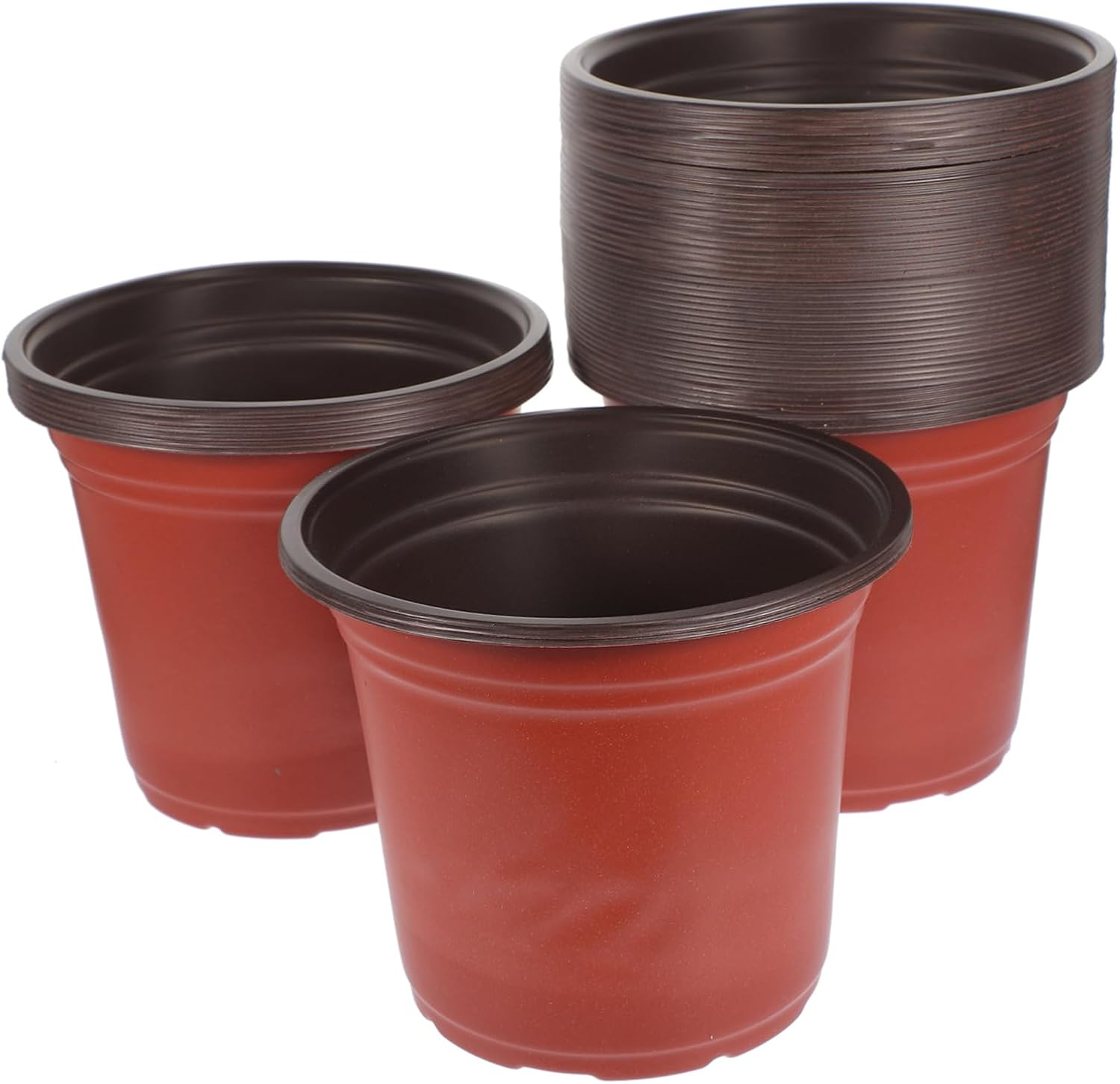 50Pcs Pots Lightweight Reusable Nursery Containers with Drainage Holes for Plants and Greenery for Use