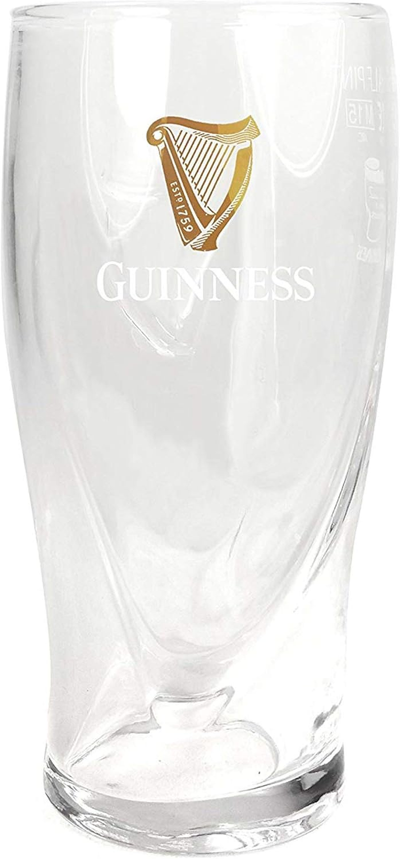 M.E.G Cards & Gifts Guinness Official Merchandise Embossed Pint Beer Glass (Set of 4) image number 6