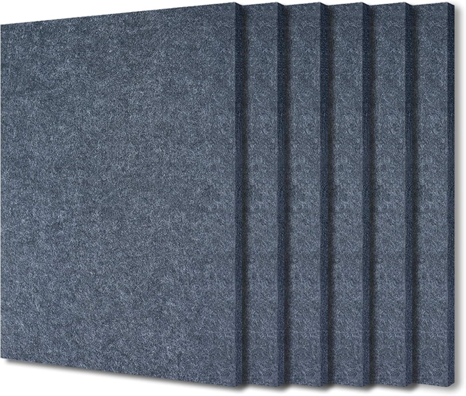 BXI Sound Absorber - 400 X 300 X 9 Mm 6 Pack High Density Acoustic Absorption Panel, Sound Absorbing Panels Reduce Echo Reverb, Tackable Acoustic Panels for Wall and Ceiling Acoustic Treatment (Matte Black)
