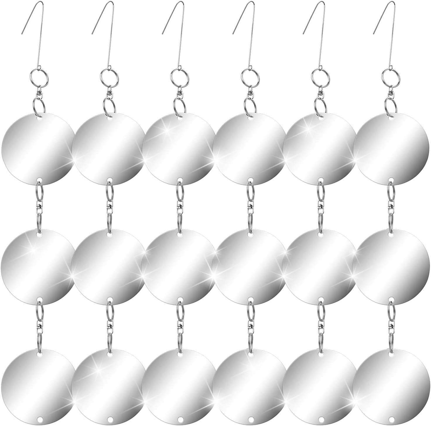 GWHOLE 6 Pack Bird Scare Discs Bird Repellent Reflective Discs Bird Deterrent Keep Birds Away image number 5