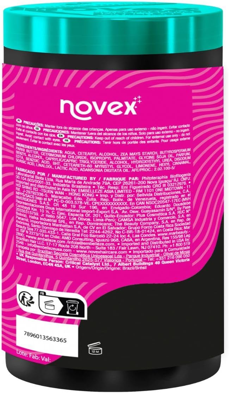 Novex Mystic Black Deep Hair Mask 1Kg Jar 1L Unisex Adult Curly Hair Conditioner image number 4