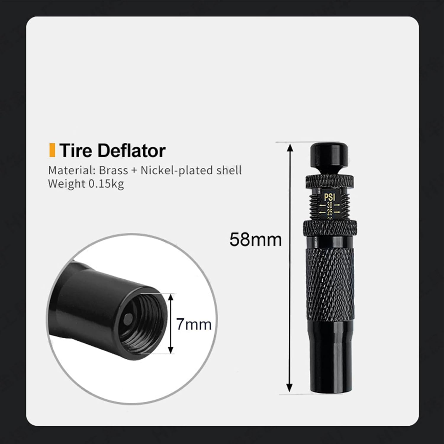 Acunny Tire Deflator for Deflation - 4 Tyre Deflator Valves Kit, Portable Wind Valve for Automotive Adventure Equipment for Motorcycle, Truck, Bike, Camping, Outdoor Travel image number 1