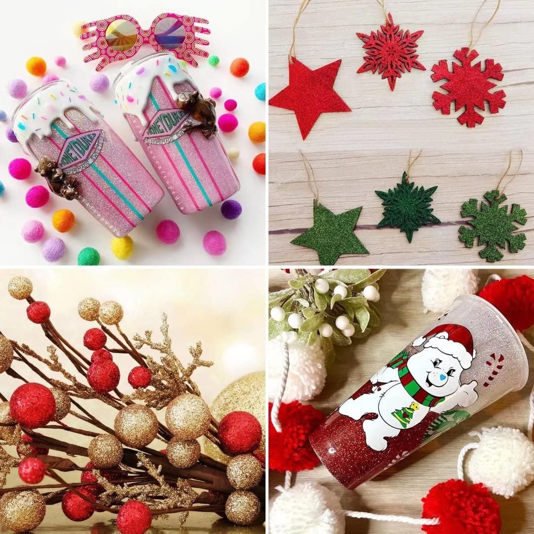 TORC Red Fine Glitter 4 Oz Glitter Powder for Tumblers Resin Crafts Slime Cosmetic Nail Painting Festival Decoration image number 3