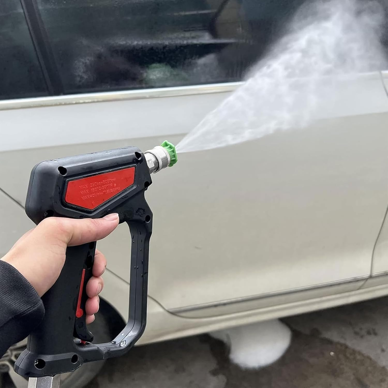 Weidllys Pressure Washer Gun 5000 PSI, 12 GPM, High Pressure Spray Gun with 1/4" Quick Connector, 3/8'' Quick Connect, M22-14 Mm and M22-15 Mm Fitting image number 2