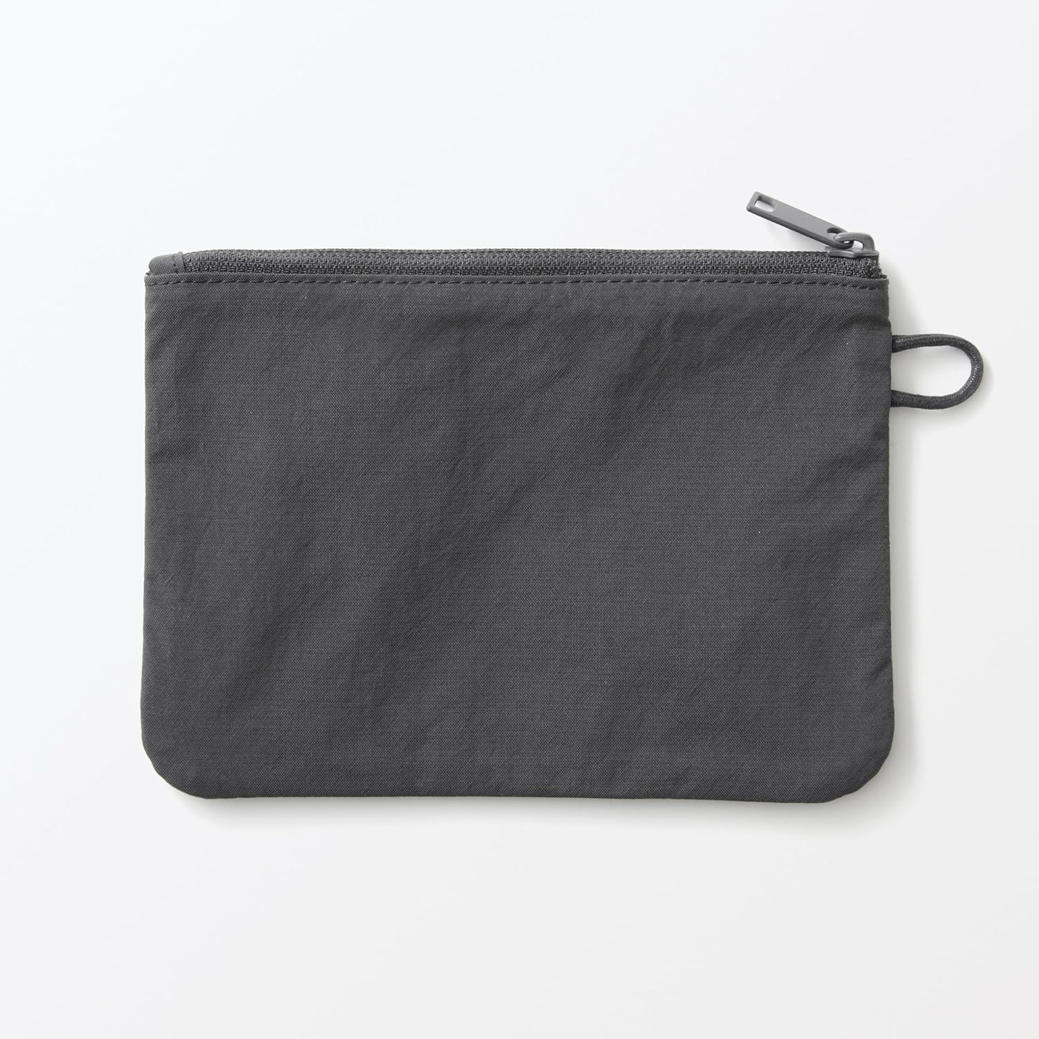 Muji Wrinkle Nylon Flat Pouch Medium image number 1