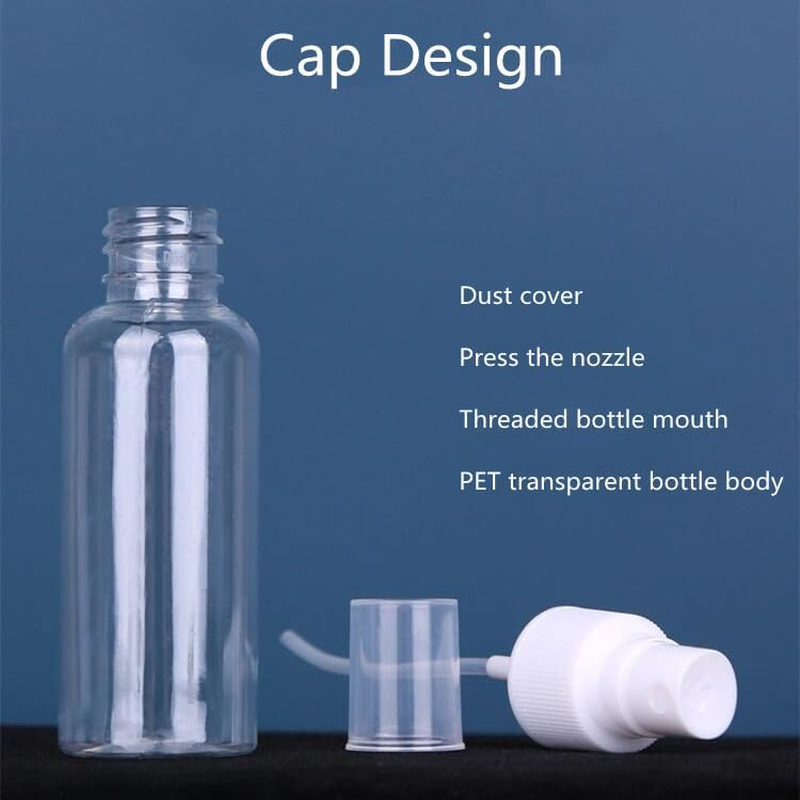 7PCS Spray Bottle, 100Ml Plastic Refillable Spray Bottle Clear Empty Fine Mist Atomiser Travel Bottle with Funnel and Labels for Cleaning Make-Up Cosmetic Hair image number 6