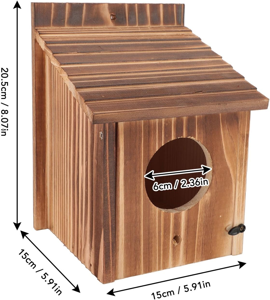 Wood Bird House, Owl House for Outside, Versatile Mounting Birdhouses for outside Clearance with Pole Bird Nesting Box, Barn Owl House Bluebird for Garden Patio Decorative image number 4