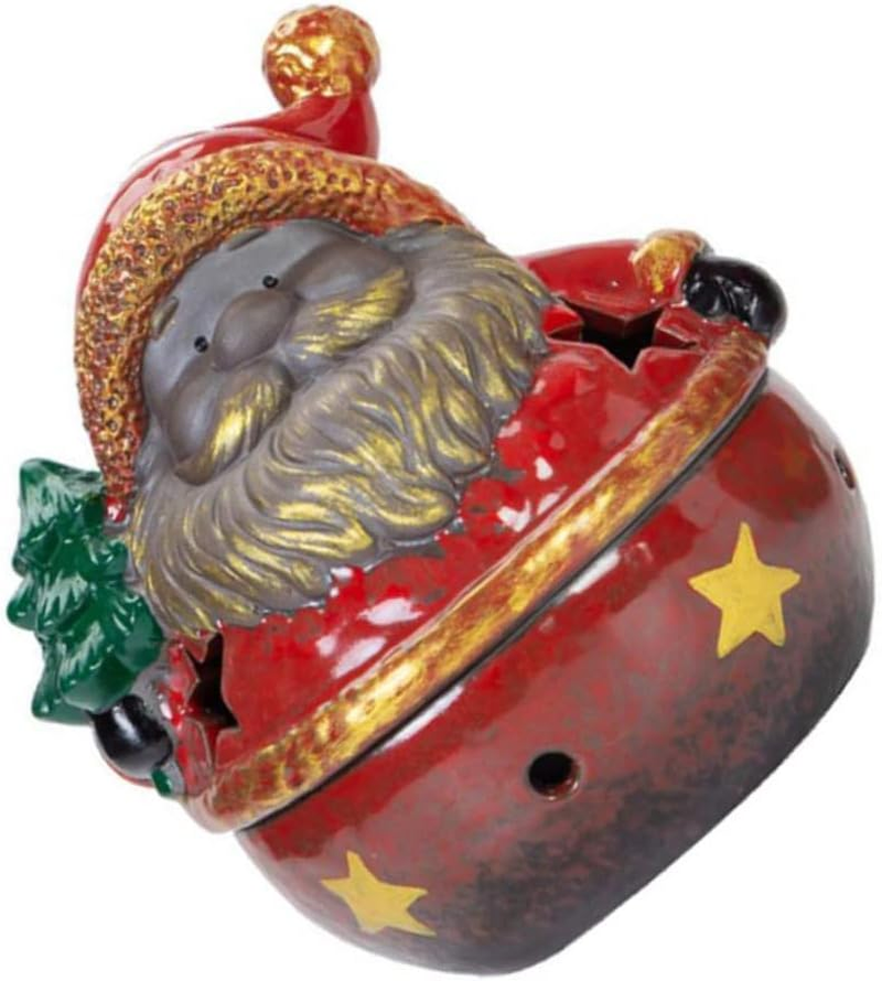 Yardwe Santa Claus Incense Burner Ceramic Decorative Censer for Christmas Home Aromatherapy for Indoor Xmas Decorations