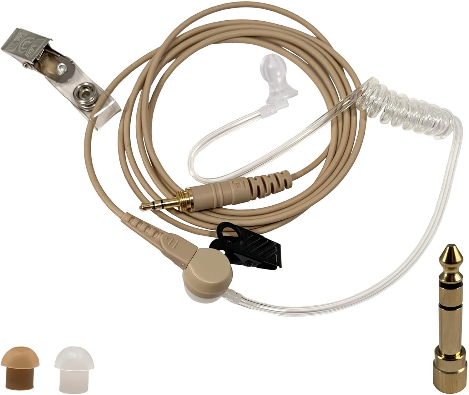 Universal IFB Earpiece 3.5Mm & 1/4&rdquo; Connector Anchor/Broadcaster in Ear Monitor Only on Camera on Stage Professional Earset Compatible W/Iphone, Andriod, Telex, Clear-Com, Comrex, Lecstronics image number 4