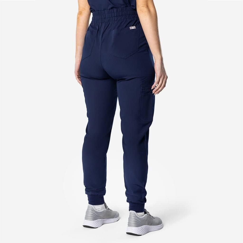 Bad Workwear Women'S Revolutionary Slim Fit Jogger Scrub Pants, Navy, Medium image number 5