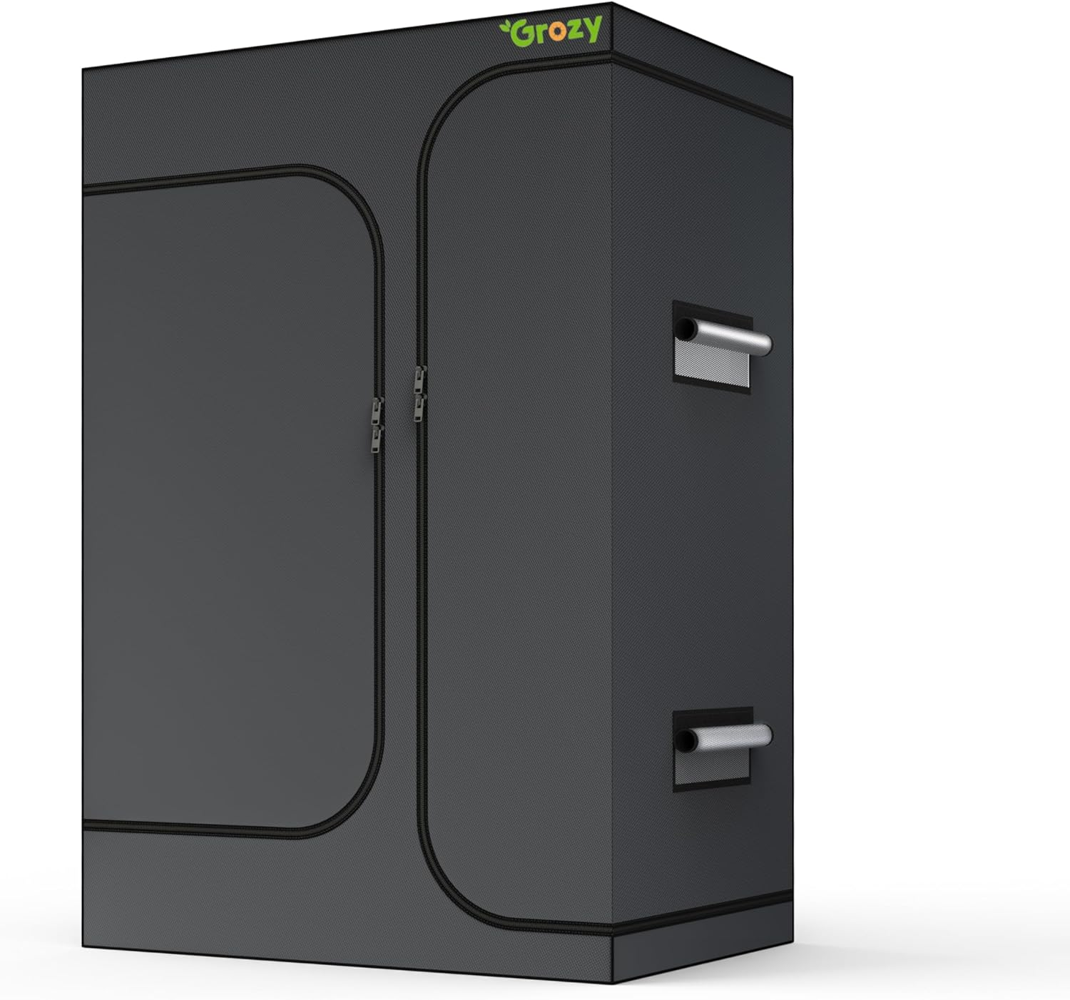 120X90X180Cm 2 in 1 Grow Light Tent Hydroponics Growing System Indoor Greenhouse Indoor Plant Kits, 600D Oxford Cloth Black Exterior and Steel Frame 100% Reflective for Hydroponics Grow System image number 4