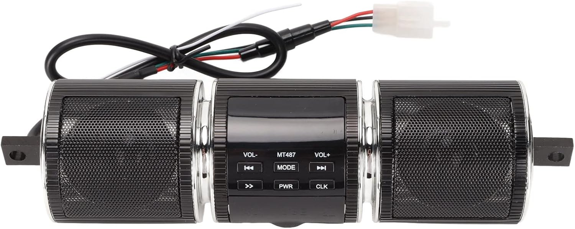 Motorcycle Speaker, Wireless Handlebar Speaker with Clock Display, 3W Sound Output, 110DB, for S Note Series (Black) image number 1