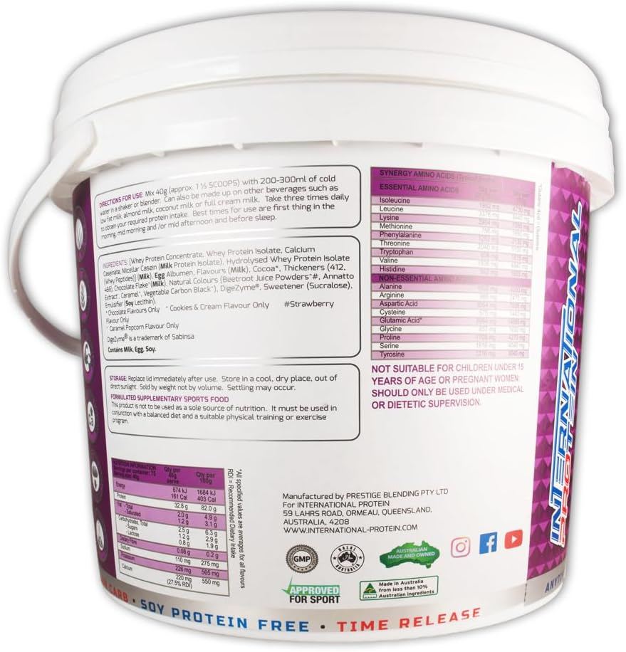 International Protein Protein Synergy 5 Choc Banana Flavour Protein Powder 3 Kg image number 1