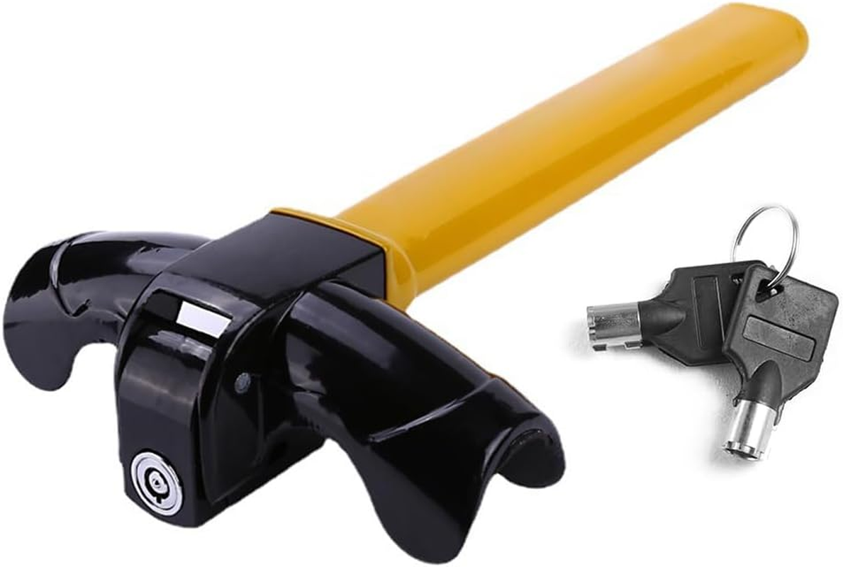 MOTRAIN Universal Steering Wheel Lock, Brake Pedal Lock, High Security Brake Clutch Pedal Lock with 2 Keys Black image number 6